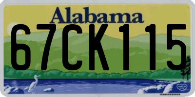 AL license plate 67CK115