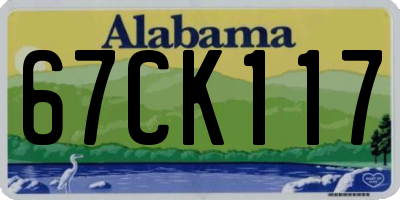 AL license plate 67CK117