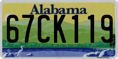 AL license plate 67CK119