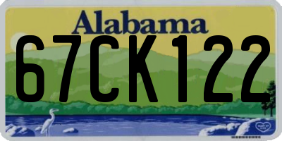 AL license plate 67CK122