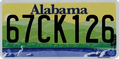 AL license plate 67CK126