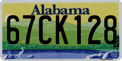AL license plate 67CK128