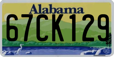 AL license plate 67CK129