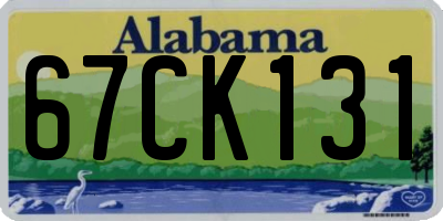 AL license plate 67CK131