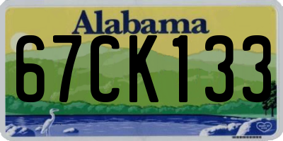 AL license plate 67CK133