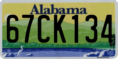 AL license plate 67CK134