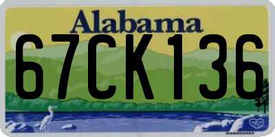 AL license plate 67CK136
