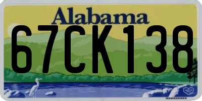 AL license plate 67CK138