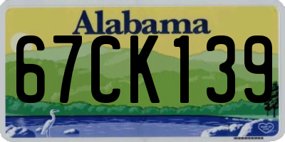 AL license plate 67CK139