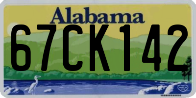 AL license plate 67CK142