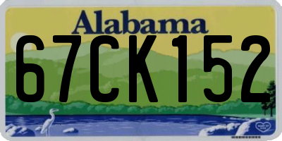 AL license plate 67CK152