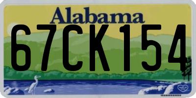 AL license plate 67CK154