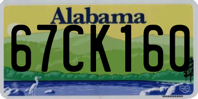 AL license plate 67CK160