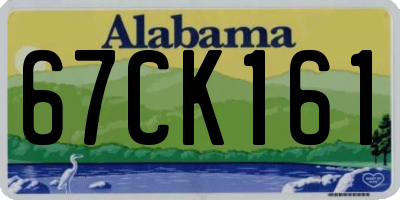 AL license plate 67CK161