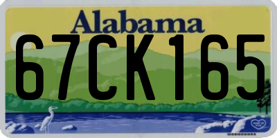 AL license plate 67CK165
