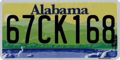 AL license plate 67CK168
