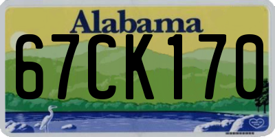 AL license plate 67CK170
