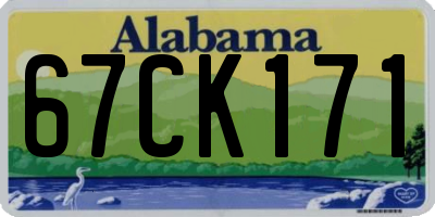 AL license plate 67CK171