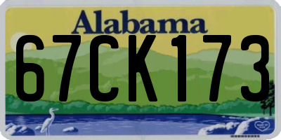 AL license plate 67CK173