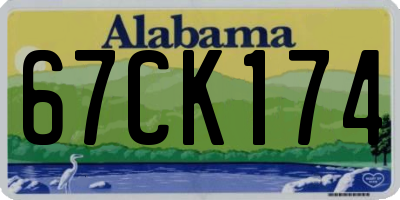 AL license plate 67CK174