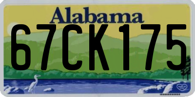 AL license plate 67CK175