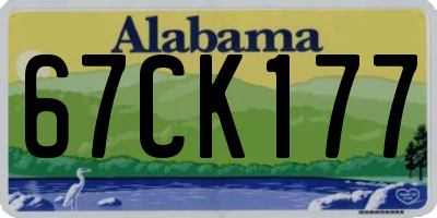 AL license plate 67CK177