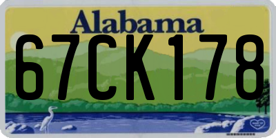 AL license plate 67CK178