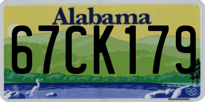 AL license plate 67CK179
