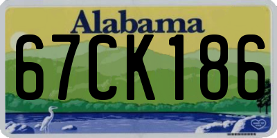 AL license plate 67CK186