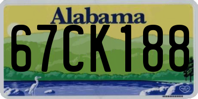 AL license plate 67CK188