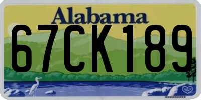 AL license plate 67CK189