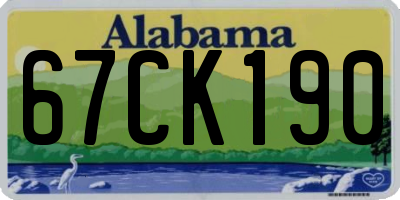 AL license plate 67CK190