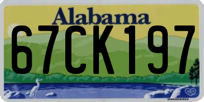 AL license plate 67CK197