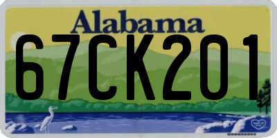 AL license plate 67CK201