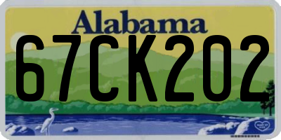 AL license plate 67CK202