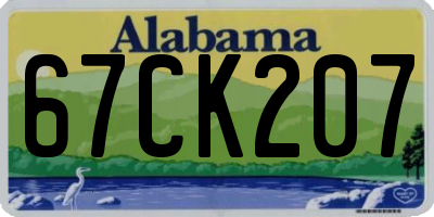 AL license plate 67CK207