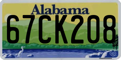 AL license plate 67CK208