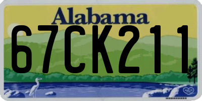 AL license plate 67CK211
