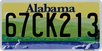 AL license plate 67CK213