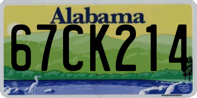 AL license plate 67CK214