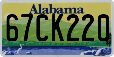 AL license plate 67CK220