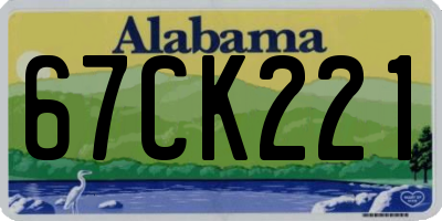 AL license plate 67CK221
