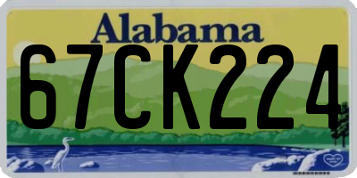 AL license plate 67CK224