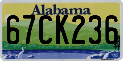 AL license plate 67CK236
