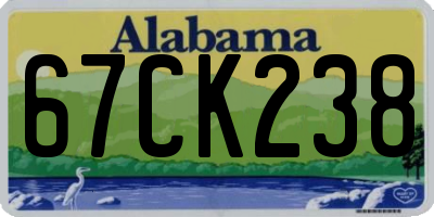 AL license plate 67CK238