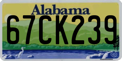 AL license plate 67CK239