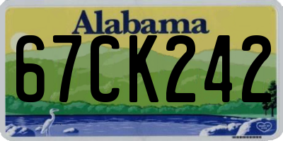 AL license plate 67CK242