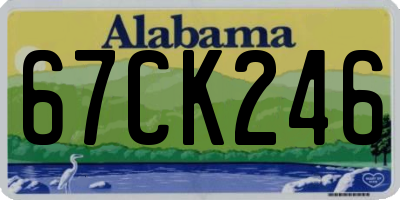AL license plate 67CK246