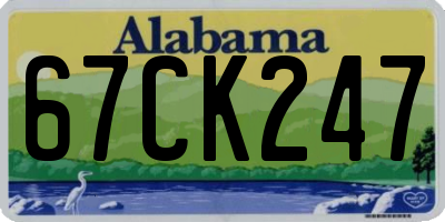 AL license plate 67CK247