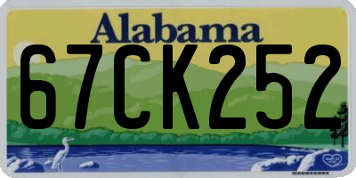 AL license plate 67CK252